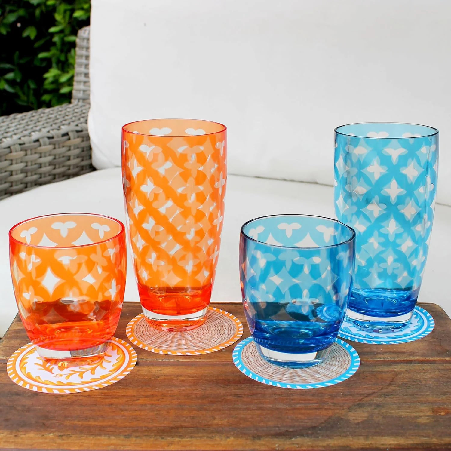 Le Cadeaux Palazzioi Acrylic Tumbler – Blue – 12oz. - Image 3