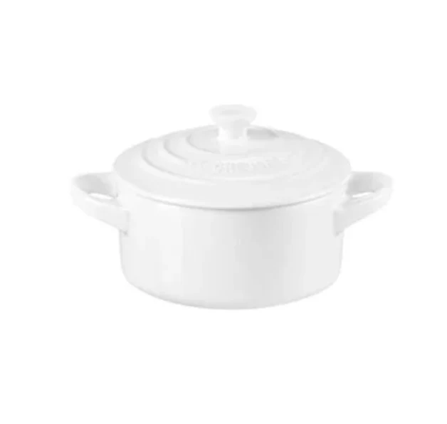 Le Creuset Mini Round Cocotte – 8oz. – White - Image 2