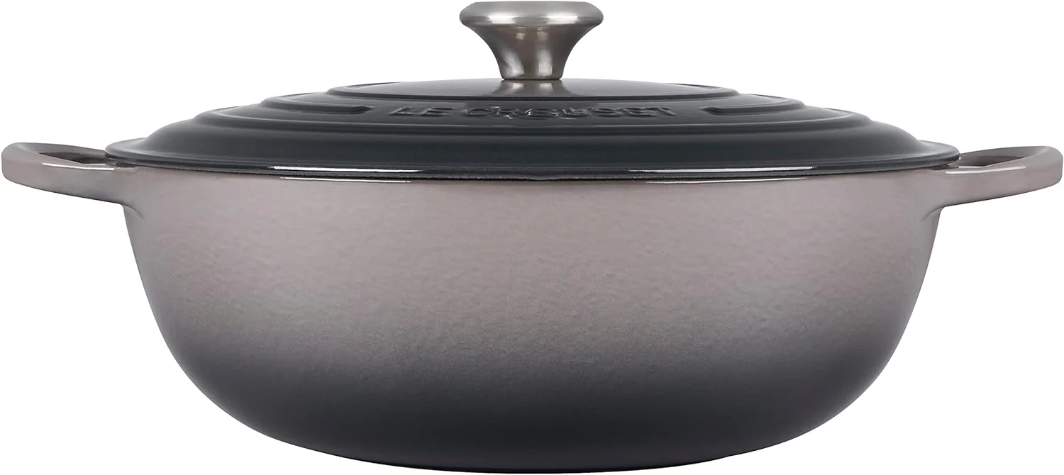 Le Creuset SPECIAL Round Cast Iron Signature Chef's Oven – 7.5 QT – Oyster - Image 3