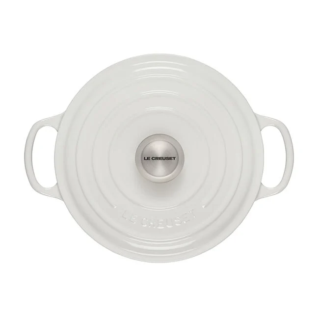 Le Creuset Signature Sauteuse Oven – 3.5QT – White - Image 3