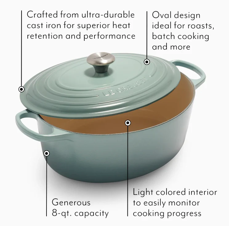Le Creuset Signature – SPECIAL – Oval Dutch Oven – 8 QT – Cerise - Image 8
