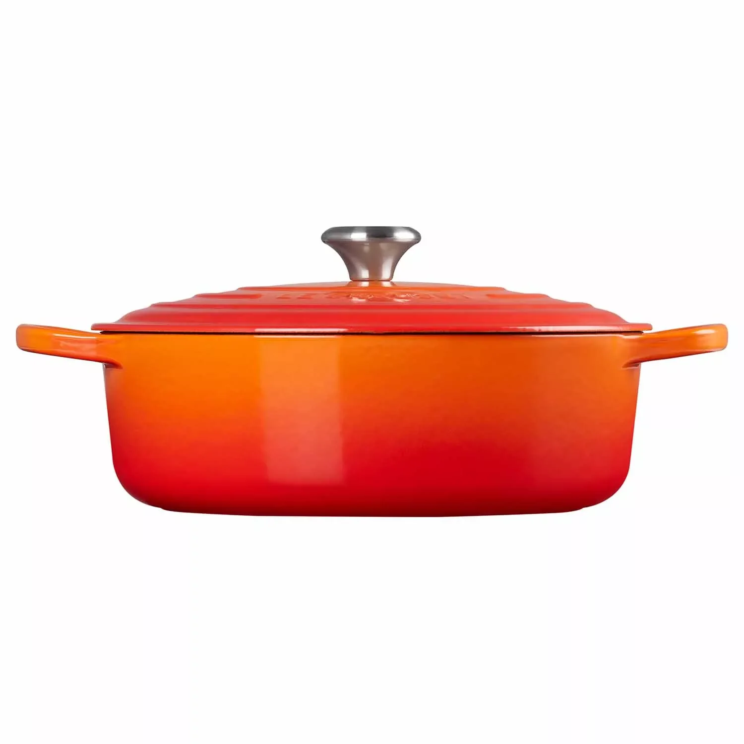 Le Creuset Wide Round Oven – 6.75 QT – SPECIAL – Flame - Image 2