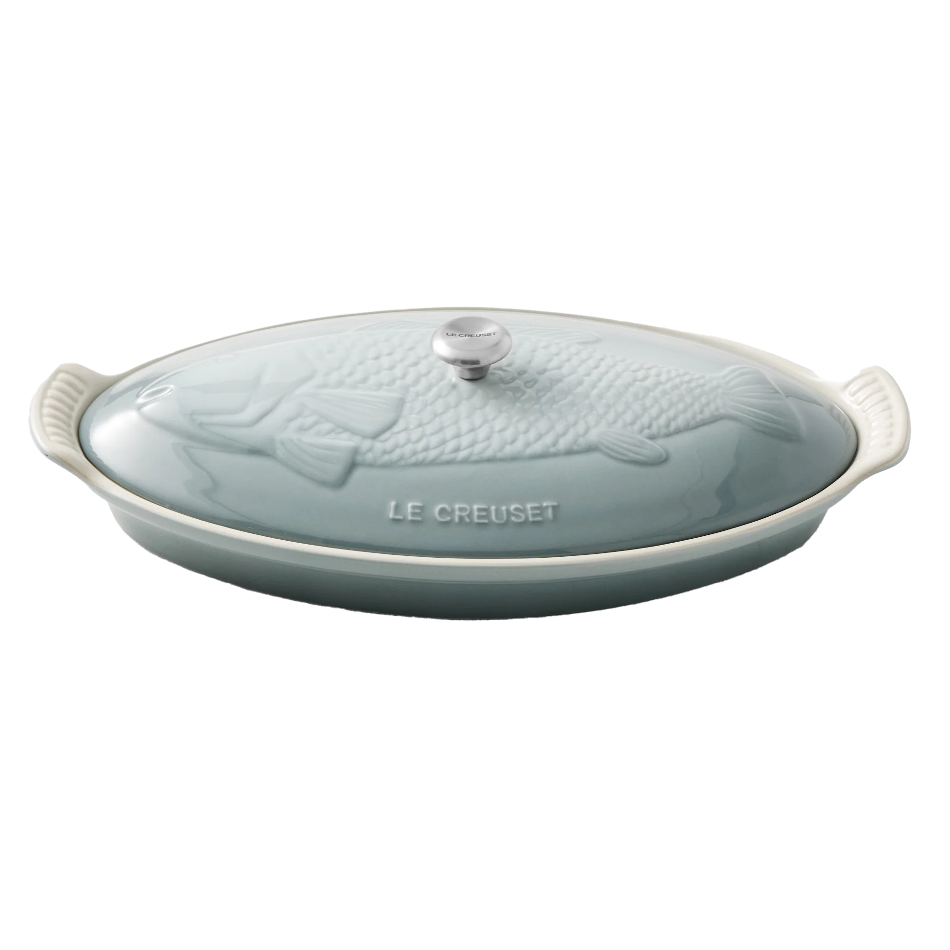 Le Creuset Stoneware Oval Fish Baker – 1.75qt. – Sea Salt