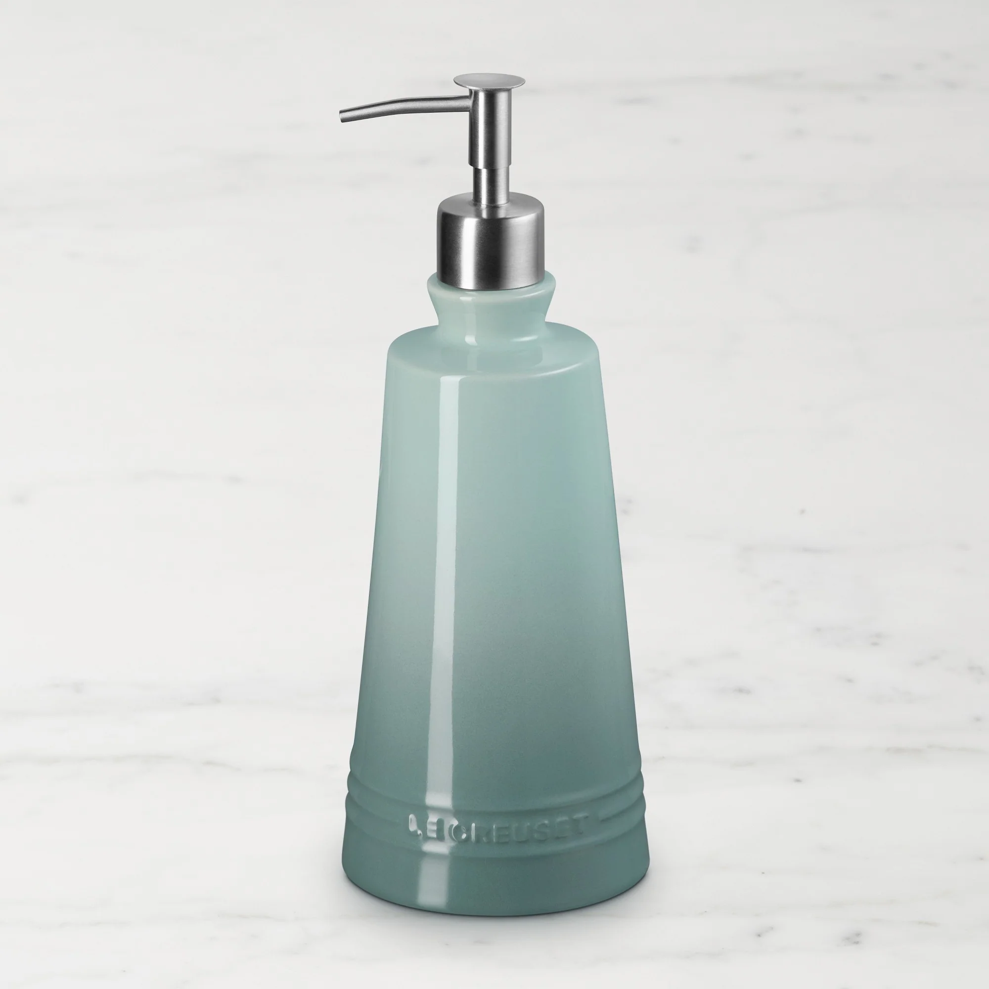 Le Creuset Stoneware Signature Soap Dispenser – 20oz.– Sea Salt - Image 5