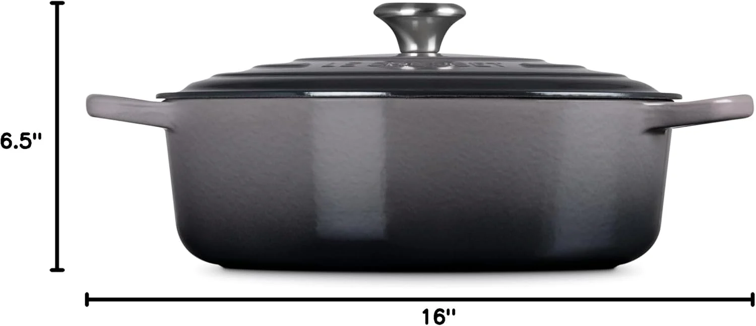 Le Creuset Wide Round Oven – 6.75 QT – Oyster - Image 5