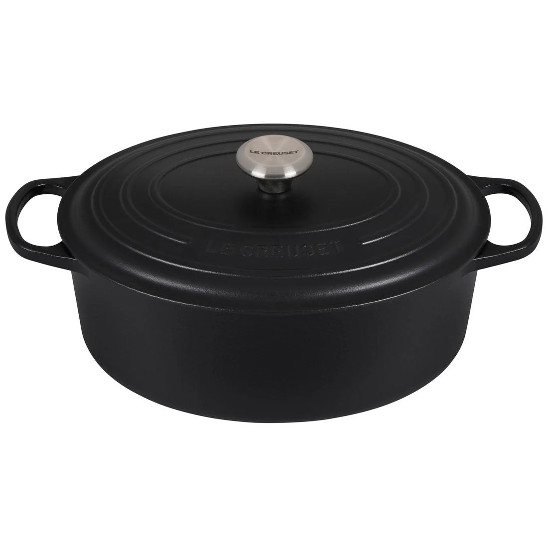 Le Creuset Wide Round Oven – 6.75 QT – Licorice (Matte Black)