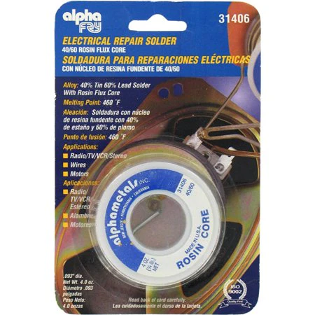 Leaded Electrical Solder – .093 Diameter – 4oz