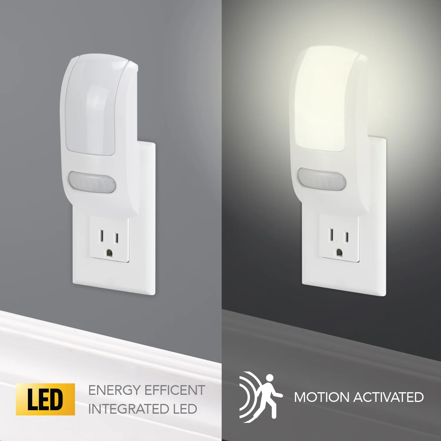 LED Motion Sensor Slim Night Light – White - Image 3