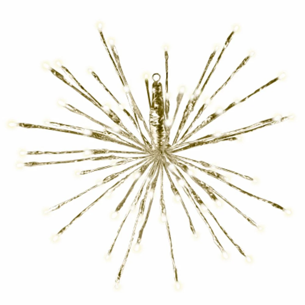 LED Radiant Blast Light Sphere Decoration in Gold - Warm White  – 24"