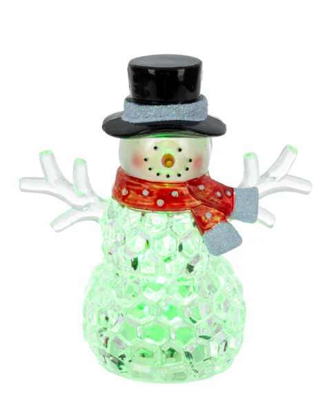 Light Up Mini LED Crystal Snowman – Assorted Colors – Each Sold Separately - Image 2