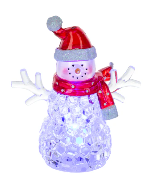 Light Up Mini LED Crystal Snowman – Assorted Colors – Each Sold Separately - Image 4