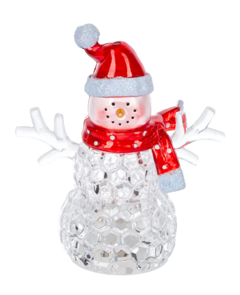 Light Up Mini LED Crystal Snowman – Assorted Colors – Each Sold Separately - Image 5