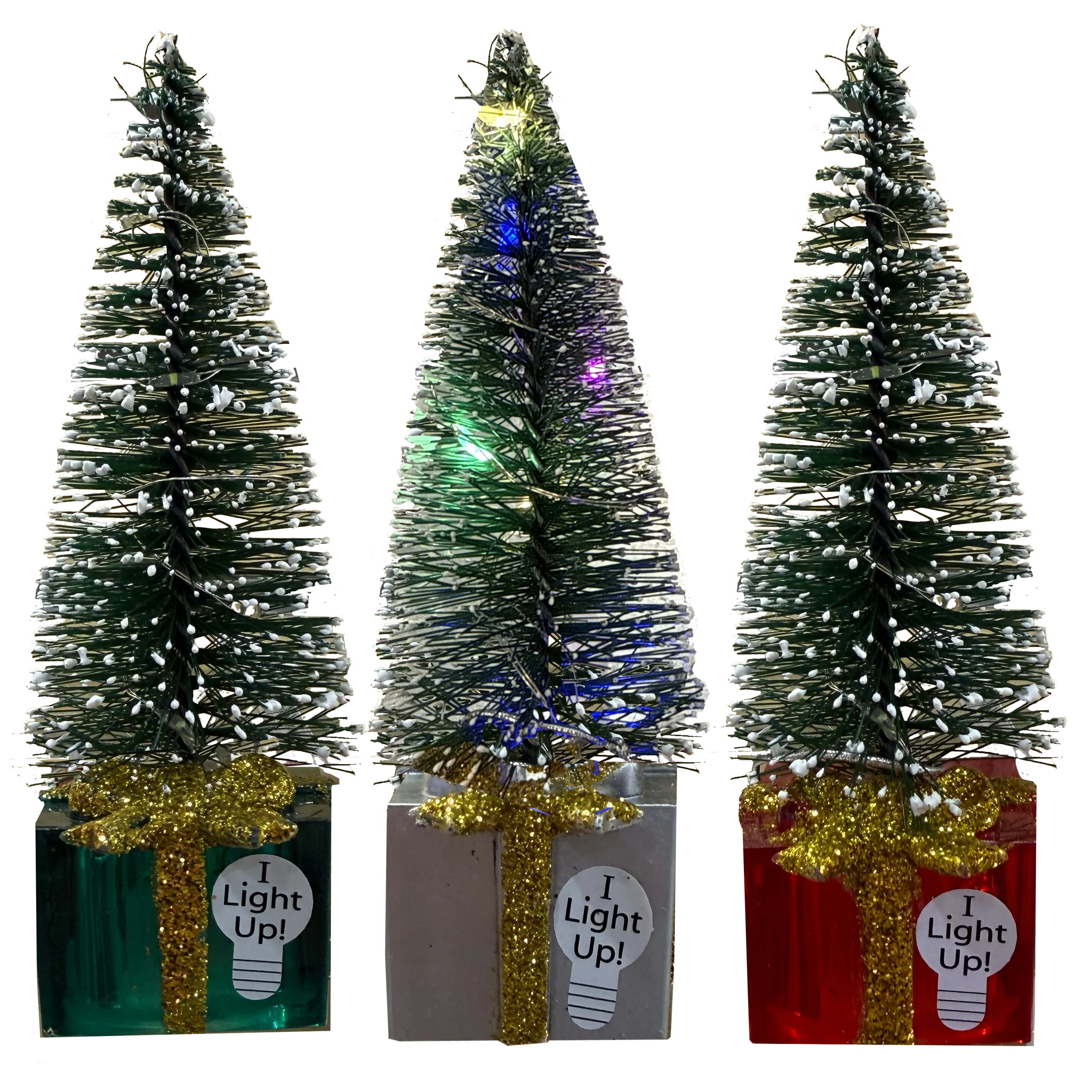Light Up Mini LED Fir Tree  – Assorted Colors – Each Sold Separately – 5"