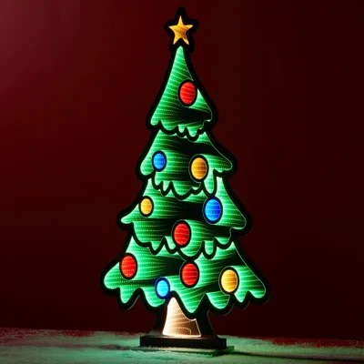 Lighted Christmas Tree – Infinity Light LED Christmas Decor – 23.5" - Image 2