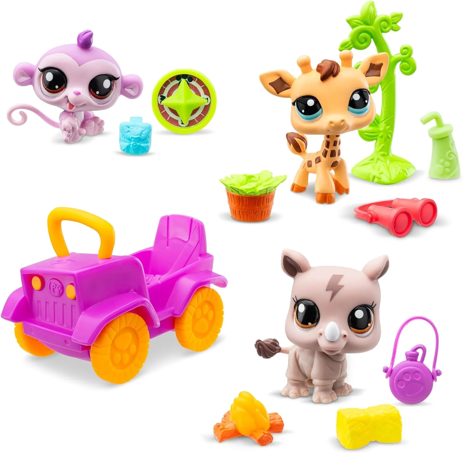 Littlest Pet Shop Safari Play Pack Bobble Head Figures – Includes Pets #55 | #53 | #54 - Image 3