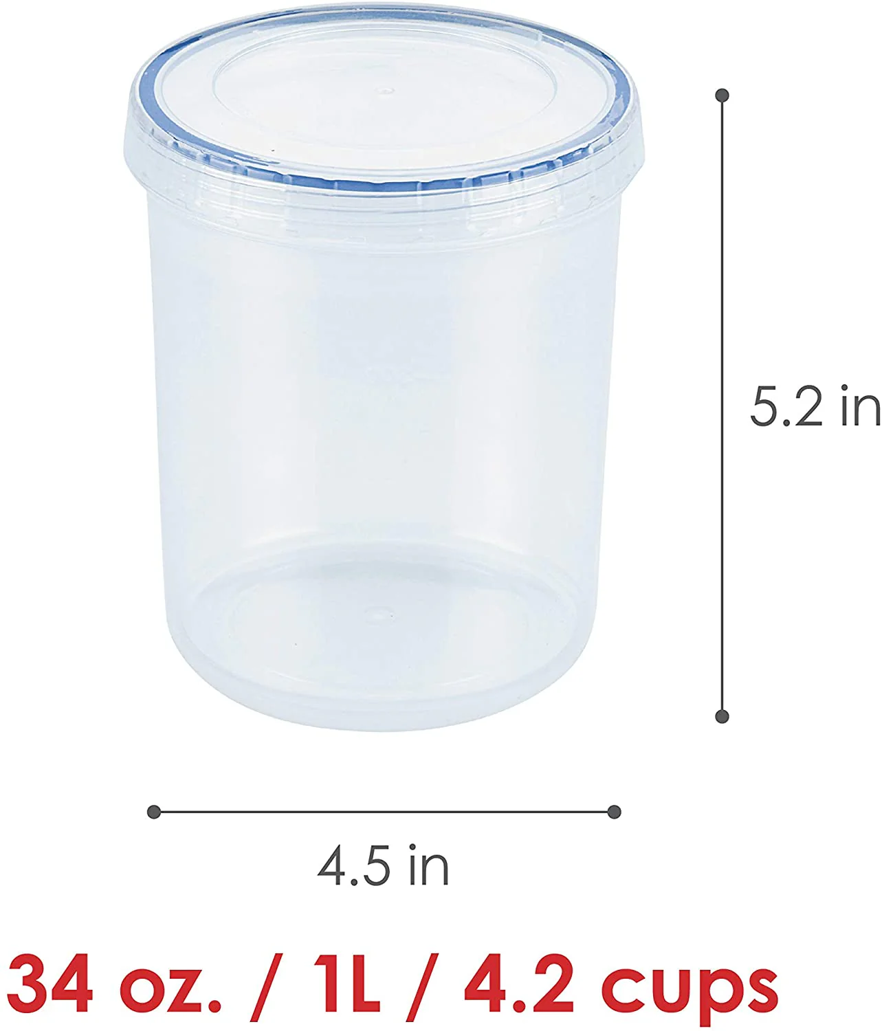 Lock and Lock Twist Food Storage Container –  34 oz. / 4.2 Cups - Image 2