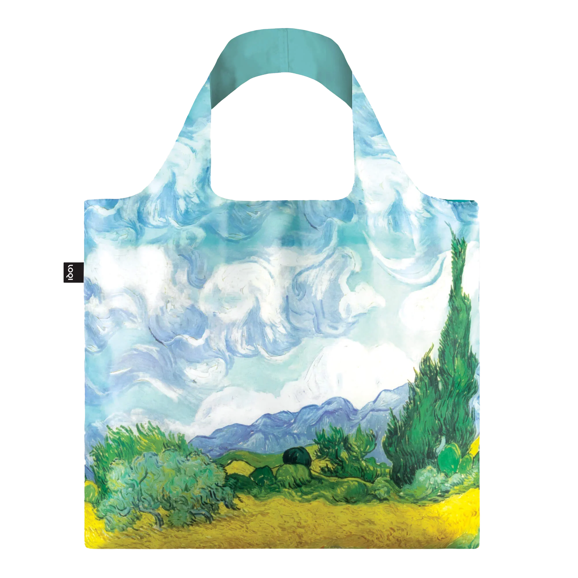 LOQI Reusable Recycled Tote Bag – Van Gogh - Wheat Field with Cypresses