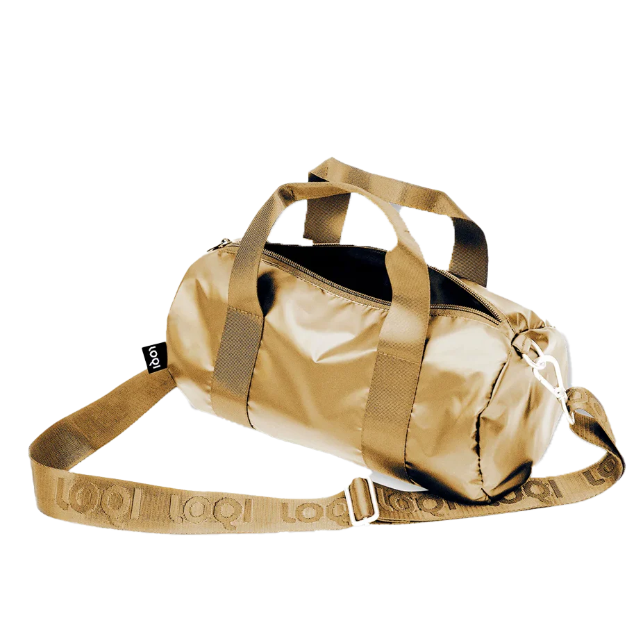 LOQI Reusable Small Weekender Bag – Metallic Gold – 4" x 7.8"