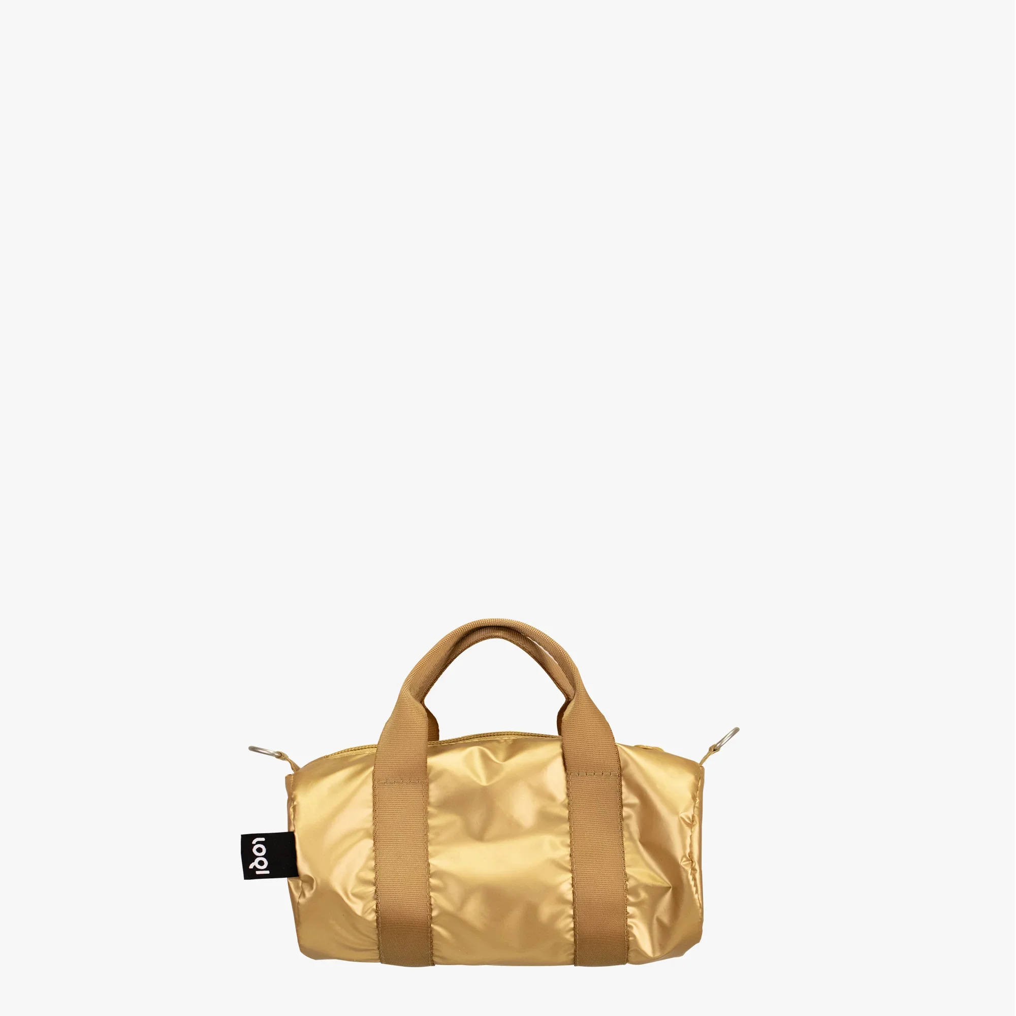 LOQI Reusable Small Weekender Bag – Metallic Gold – 4" x 7.8" - Image 2