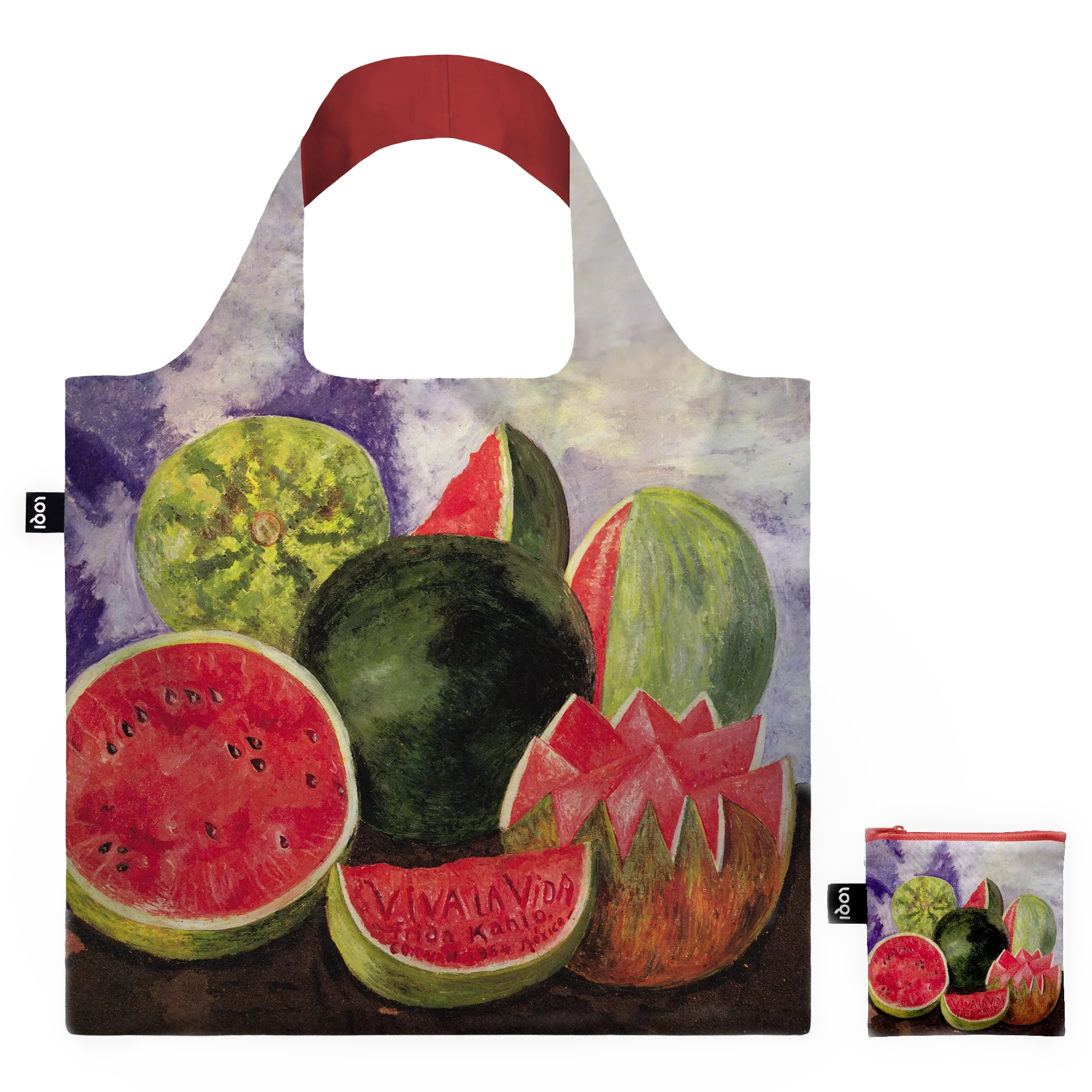 LOQI Reusable Tote Bag – Frida Kahlo – Viva la Vida Watermelons