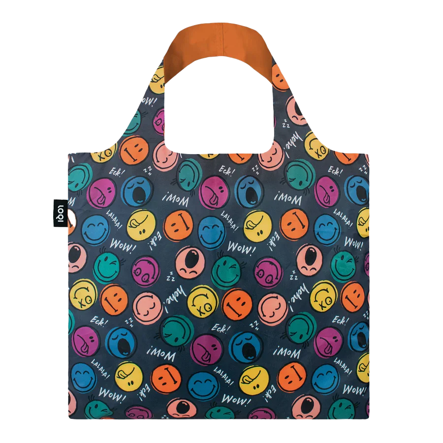 LOQI Reusable Tote Bag – Smiley Icon