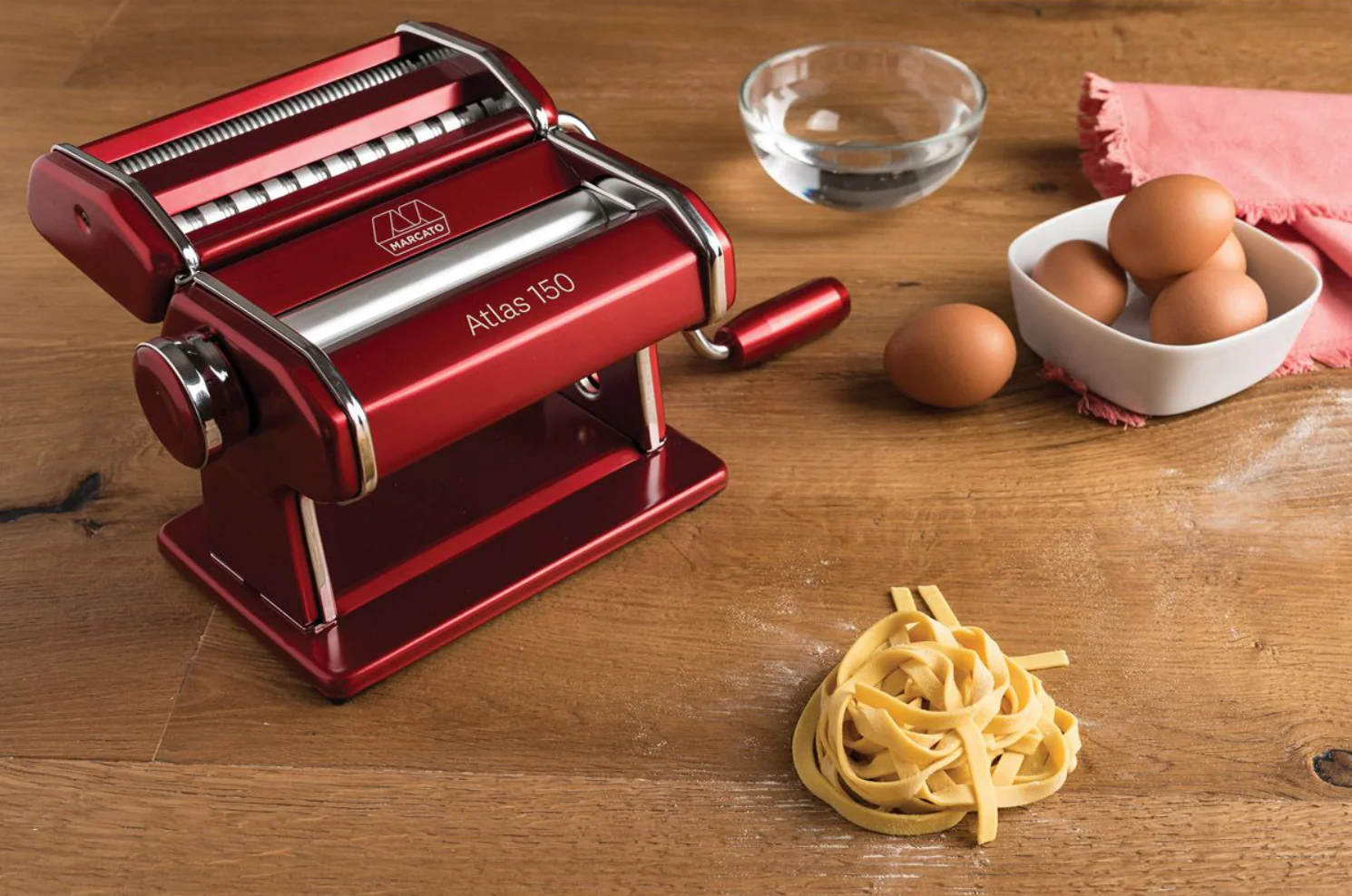 Marcato Atlas 150 Pasta Machine – Red - Image 4