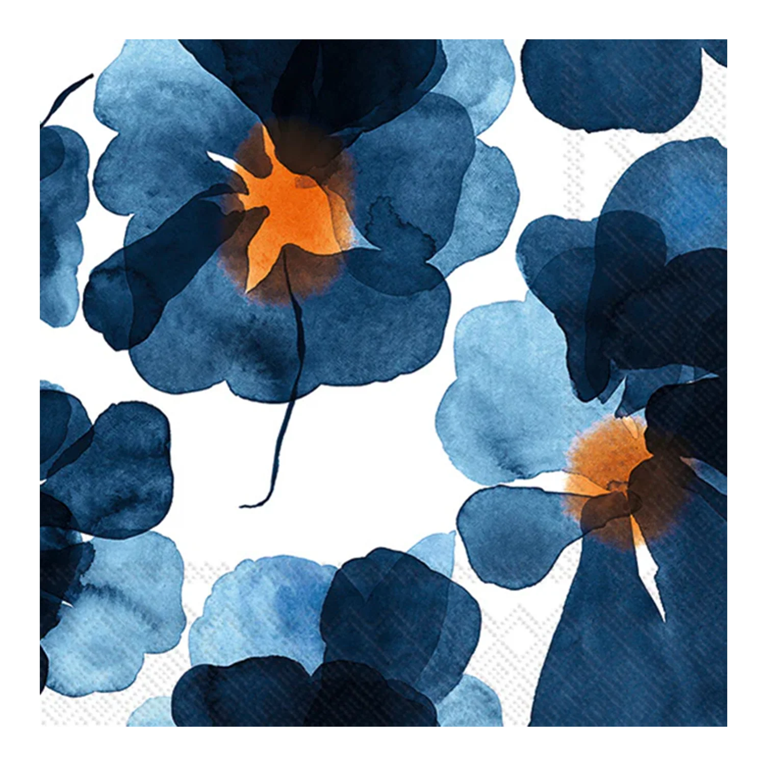 Marimekko Valssi Cocktail Beverage Napkins – Blue– 20pk