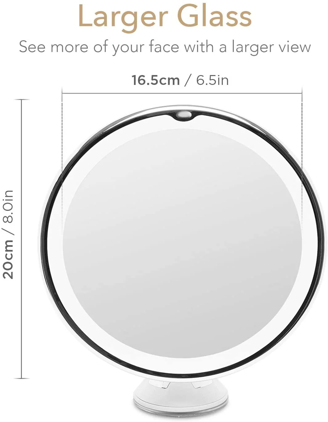 Maya Lighted 7x Magnifying Mirror with Suction Mount - Image 2