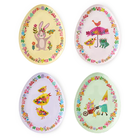 Melamine Easter Egg Plates – ASSORTED STYLES - SOLD INDIVIDUALLY