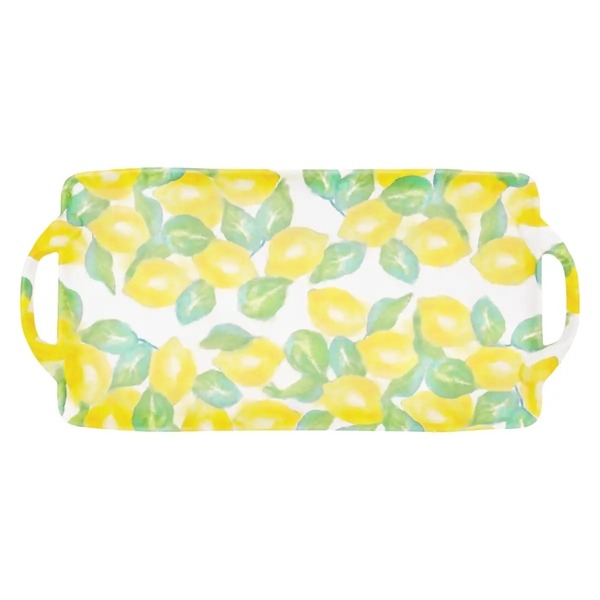Melamine Serving Tray with Handles – Lemon Verbena – 18" x 8.75"