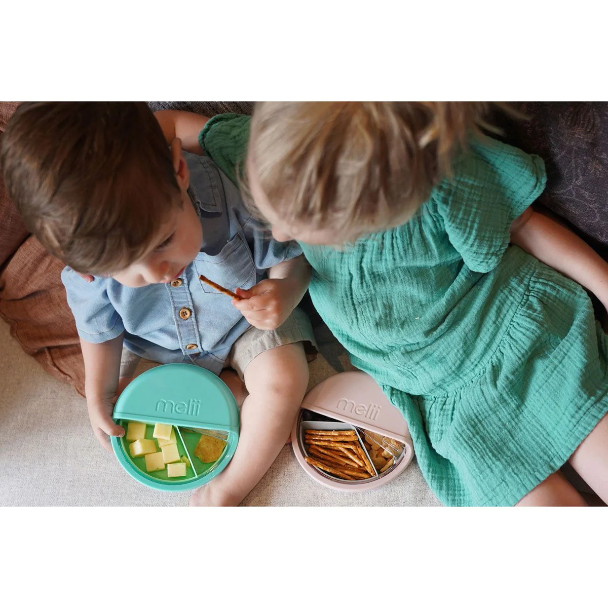 Melii Spin Snack Container – Blue - Image 4