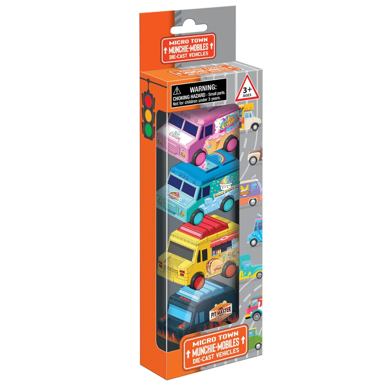 Micro Town Munchie-Mobiles Die-Cast Vehicles – Pack of 4