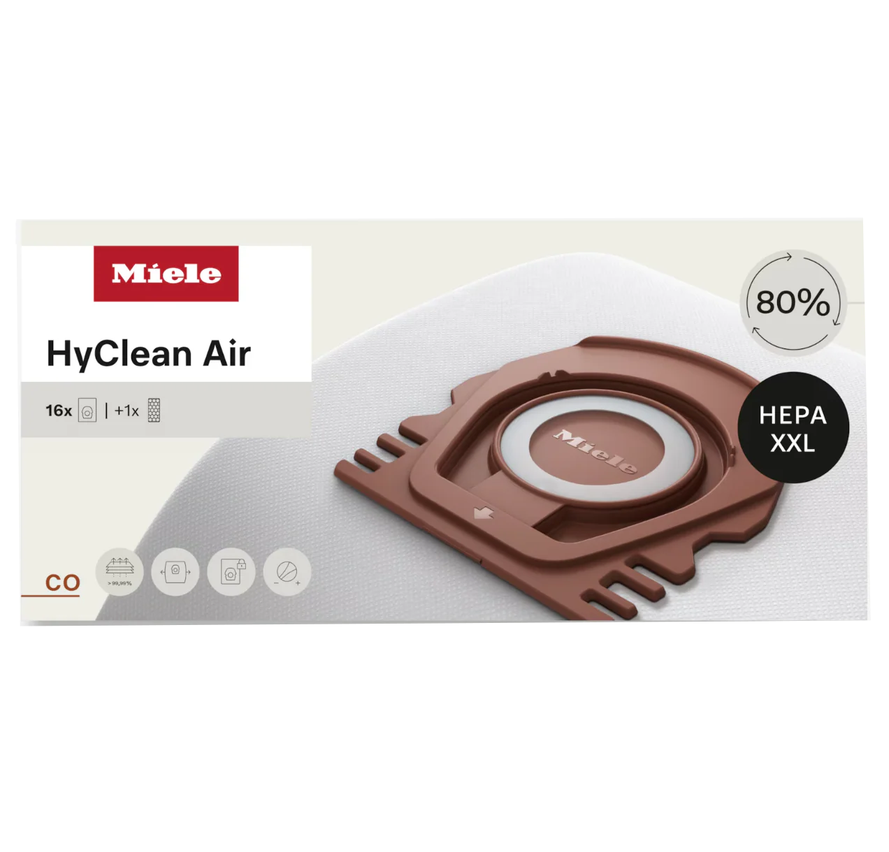 Miele CO HyClean Air For Classic Guard M1 Canister Vacuum  16 Bags & HEPA Filter – Value Pack
