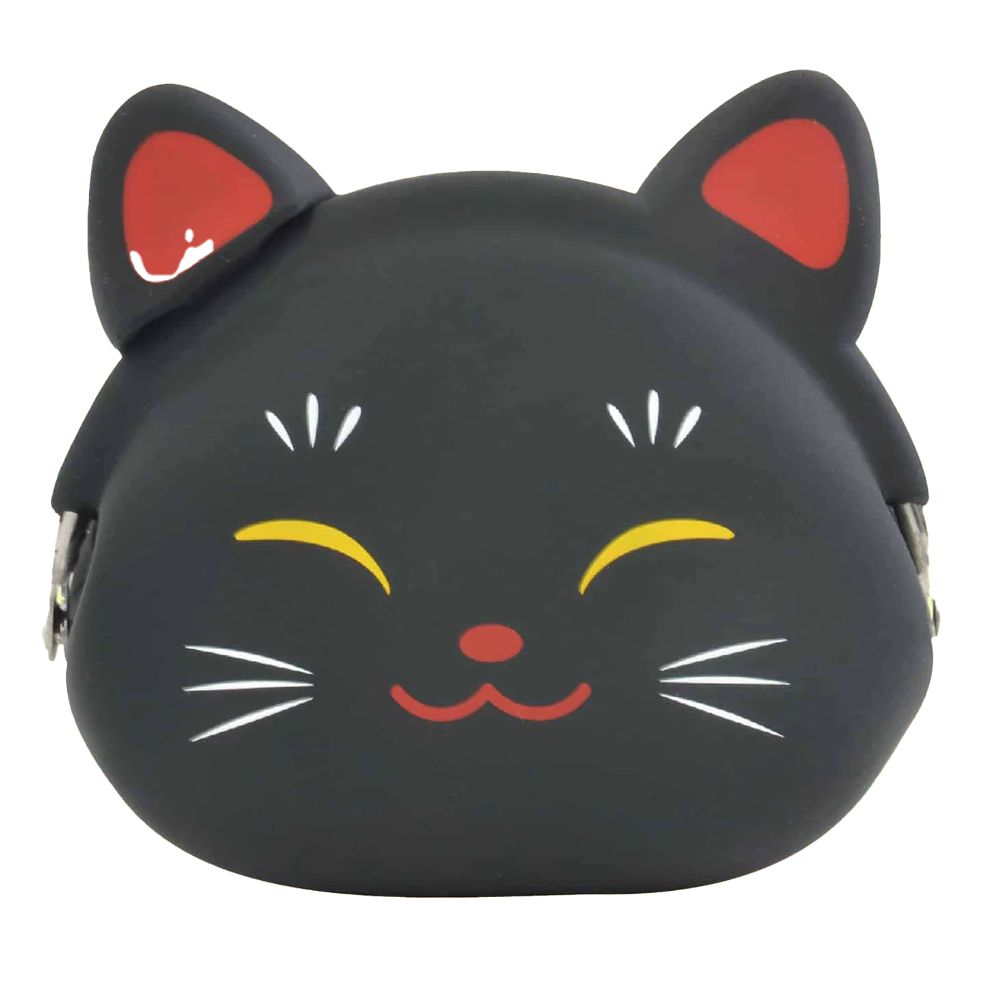 Mimi POCHIBI Japan Silicon Coin Purse – Lucky Cat – Black