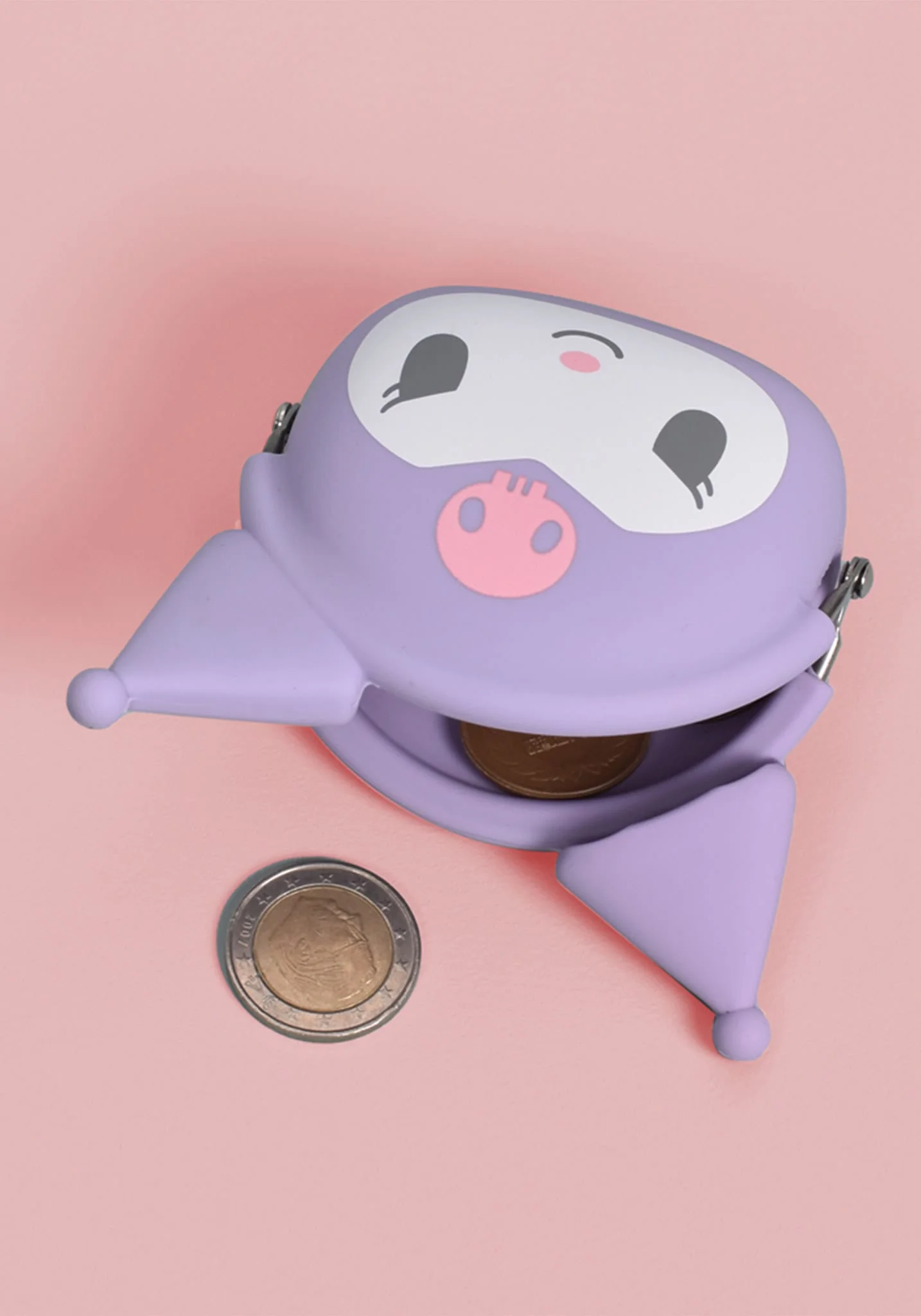 Mimi POCHIBI Silicon Coin Purse– Kuromi – Purple - Image 2