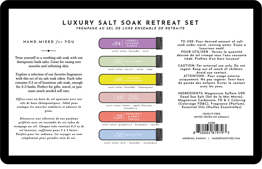 Mixture Luxury Salt Soak Retreat – Set of Six - Image 2
