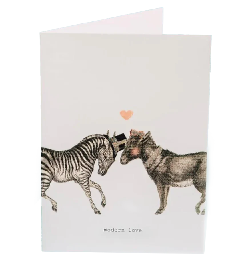 Modern Love Valentines Glitter Greeting Card – 3.5" x 5"