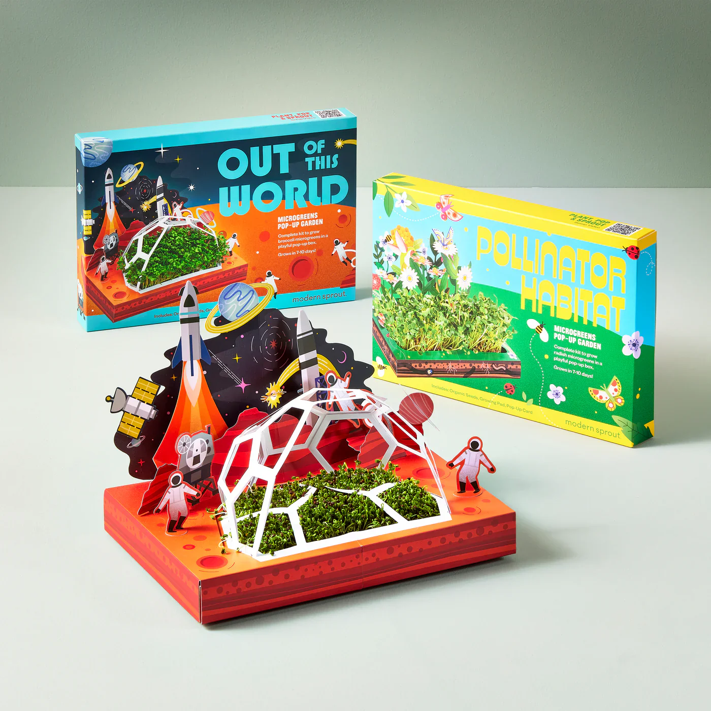 Modern Sprout Interactive Microgreens Garden Kit for Kids – Pollinator Habitat - Image 4