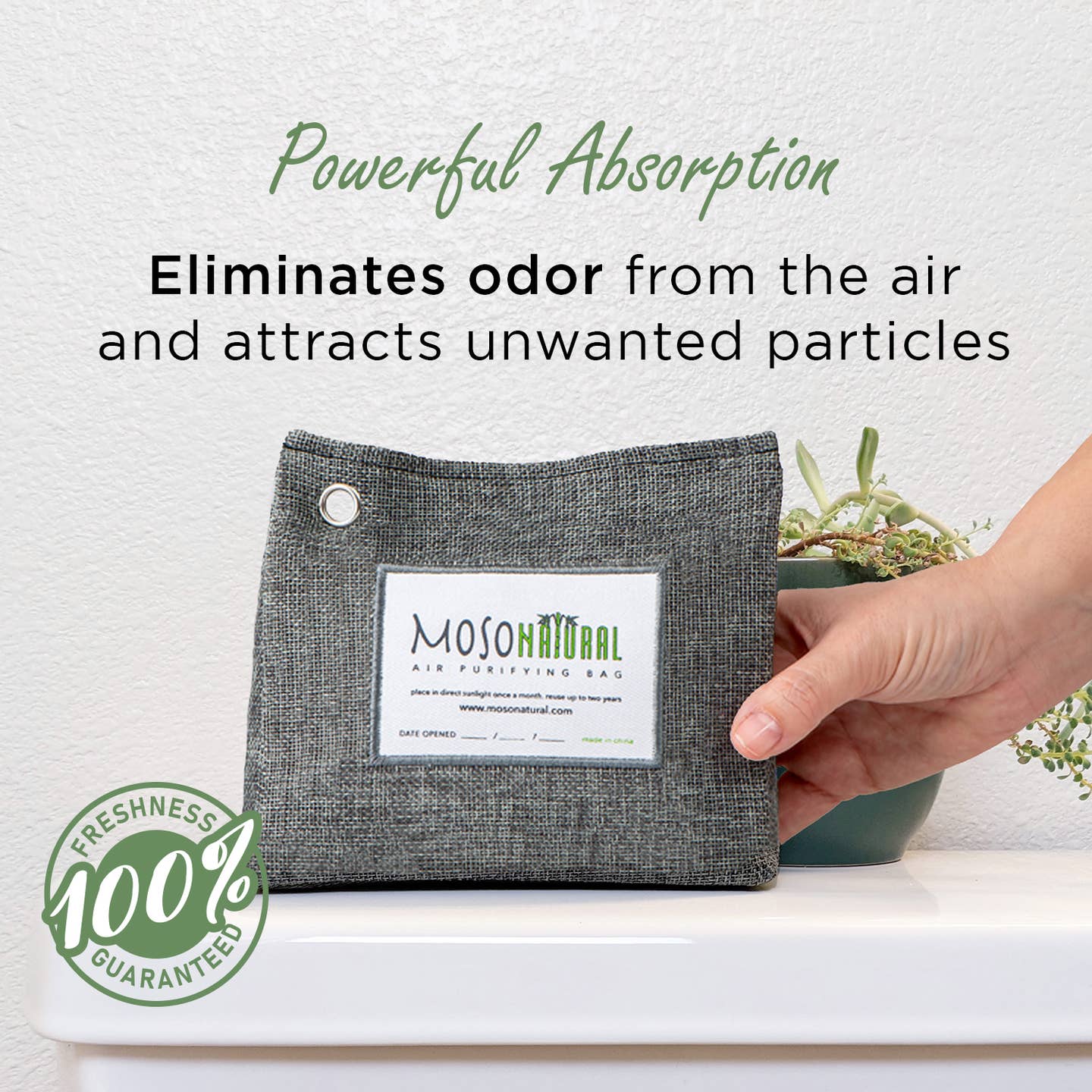 Moso Natural Air Purifying Bag For Small Spaces - 300 Gram - Image 2