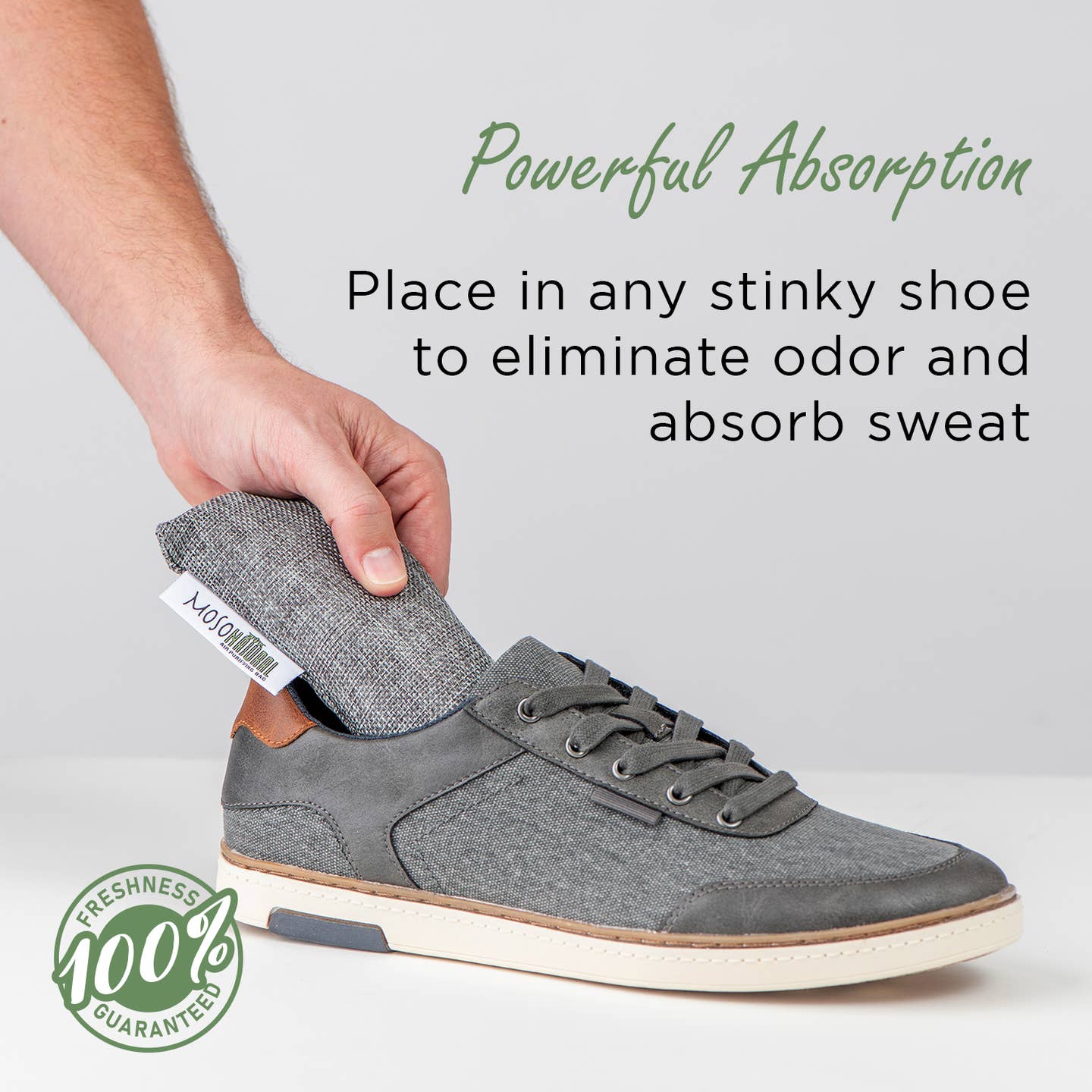Moso Natural Mini Air Purifying Bags For Shoes & Sports Gear – Pack of 2 - Image 3