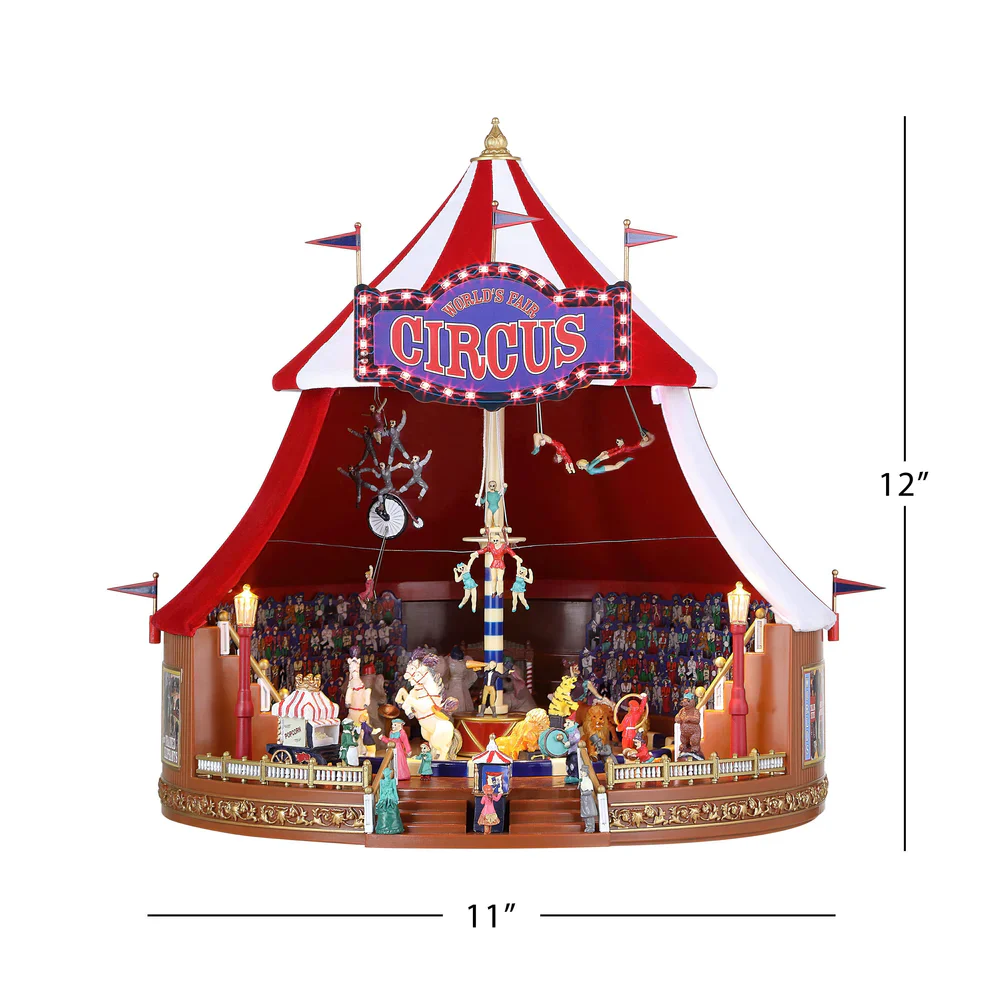 Mr. Christmas 90th Anniversary Animated and Musical Worlds Fair Big Top Circus - Image 2