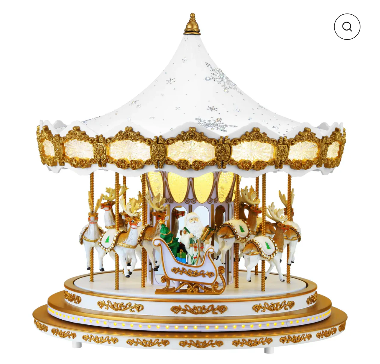 Mr. Christmas 90th Anniversary Collection - Animated & Musical Crystal Carousel - Image 4