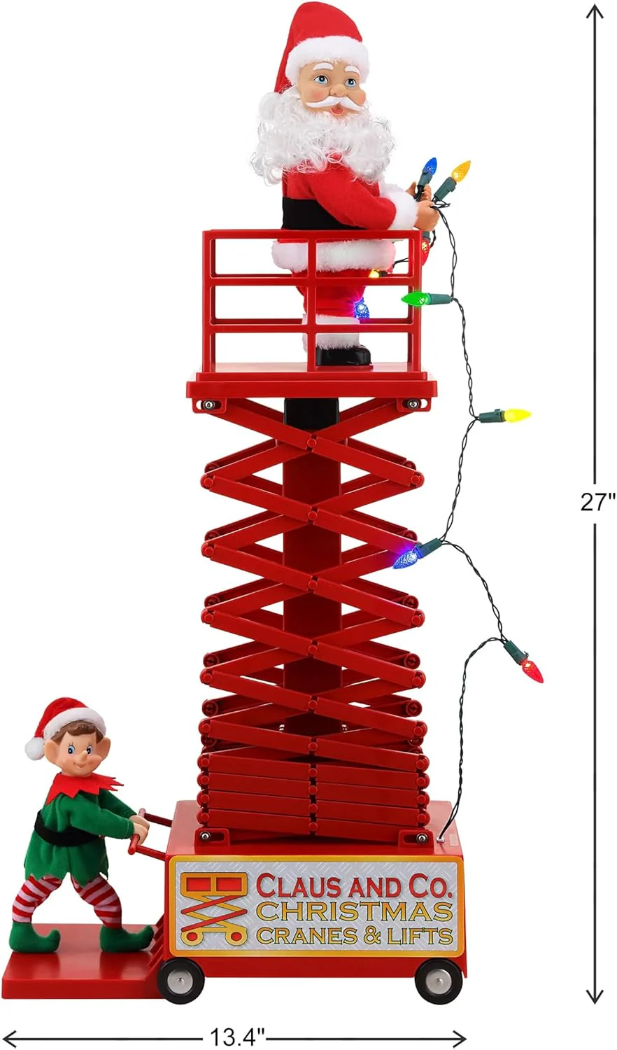 Mr. Christmas Animated & Musical Santa's Lift - 50 in. – White - Image 2