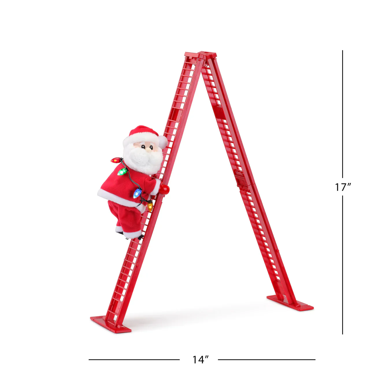 Mr. Christmas Animated Tabletop Climbing Santa – 17" - Image 2