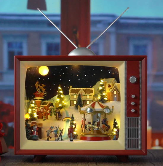 Mr. Christmas Animated Vintage Christmas Television – 15” - Image 4