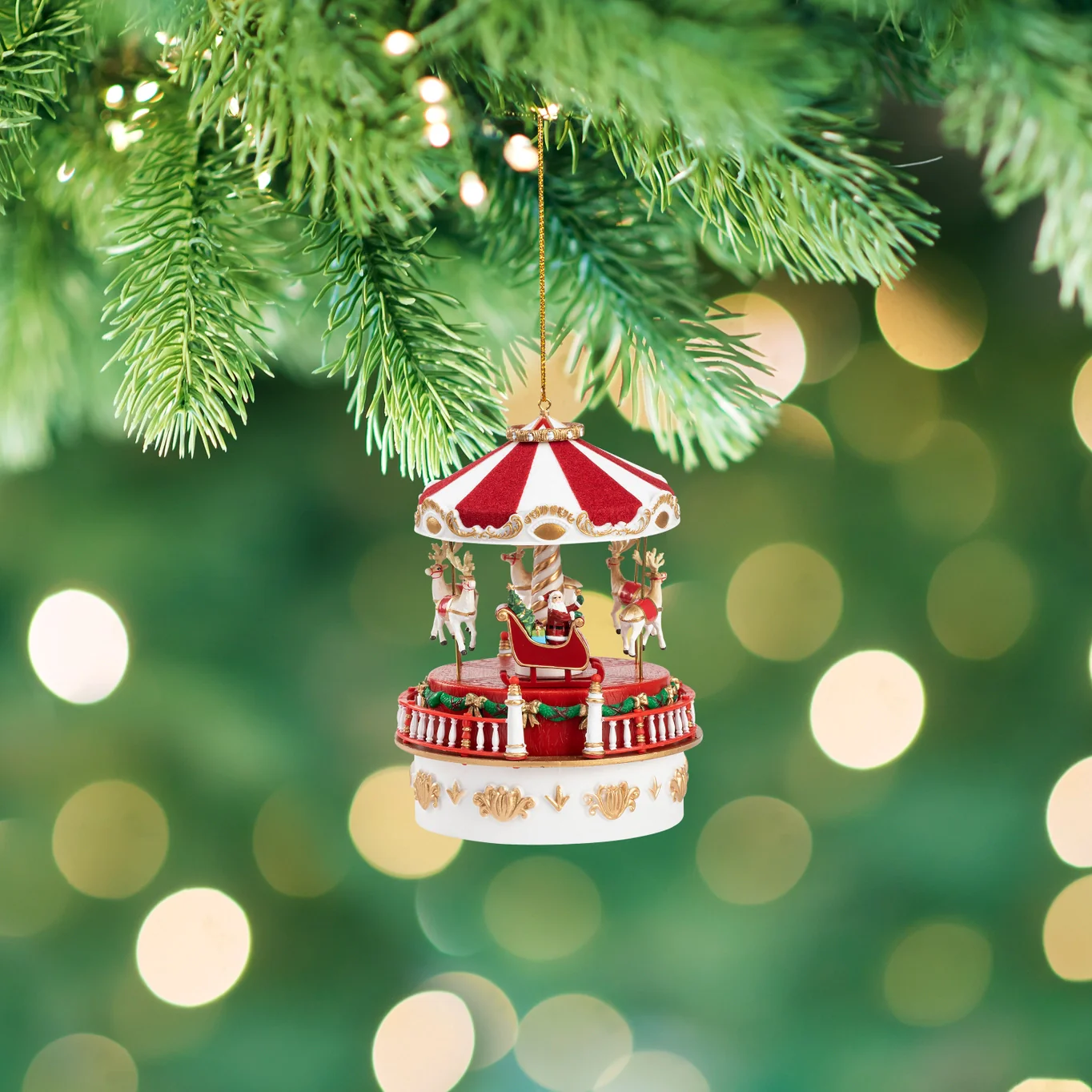 Mr. Christmas Mini Carnival Music Box – Carousel – 5.5 " - Image 3