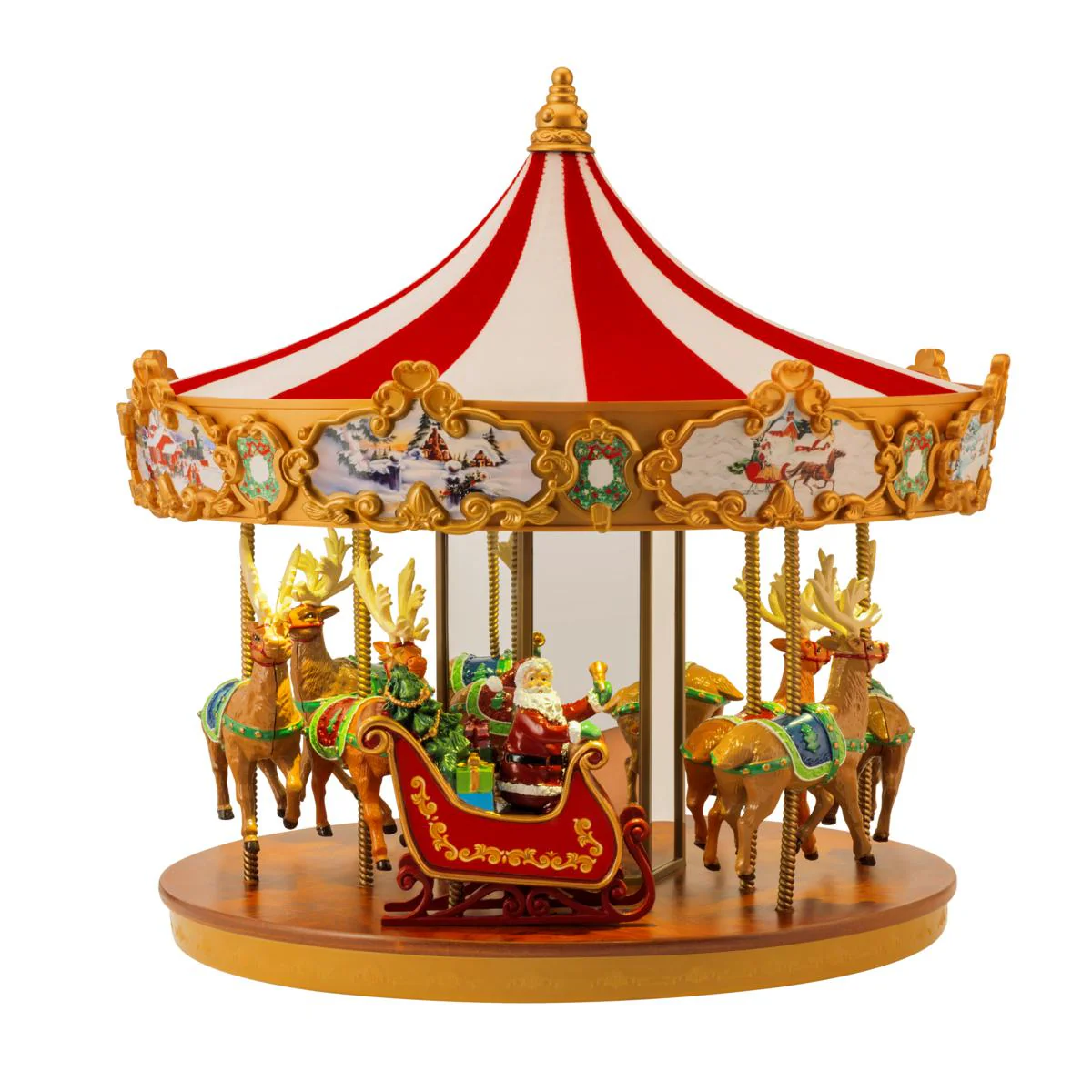 Mr. Christmas Very Merry Animated & Musical Carousel  – 12"