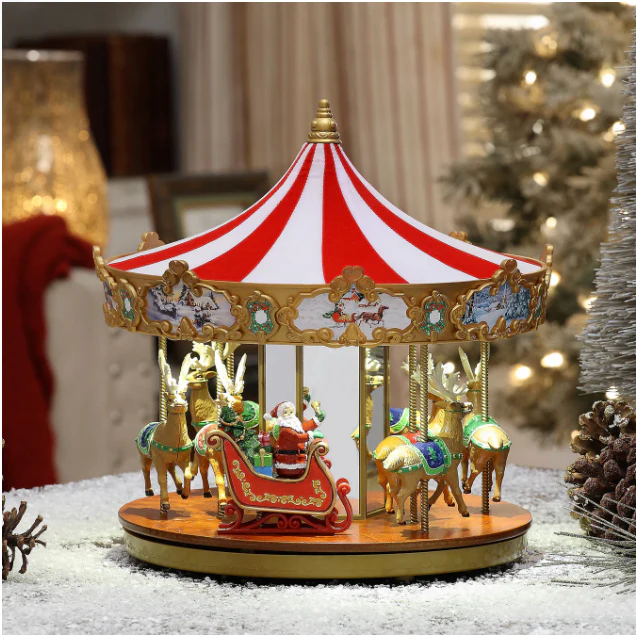 Mr. Christmas Very Merry Animated & Musical Carousel  – 12" - Image 3