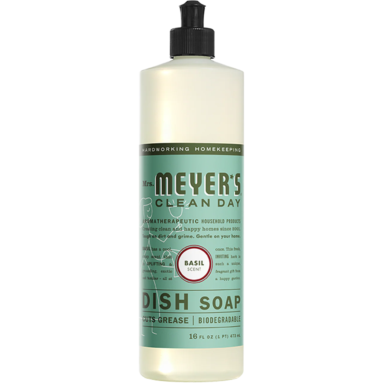 Mrs. Meyer's Basil Dish Soap – 16oz