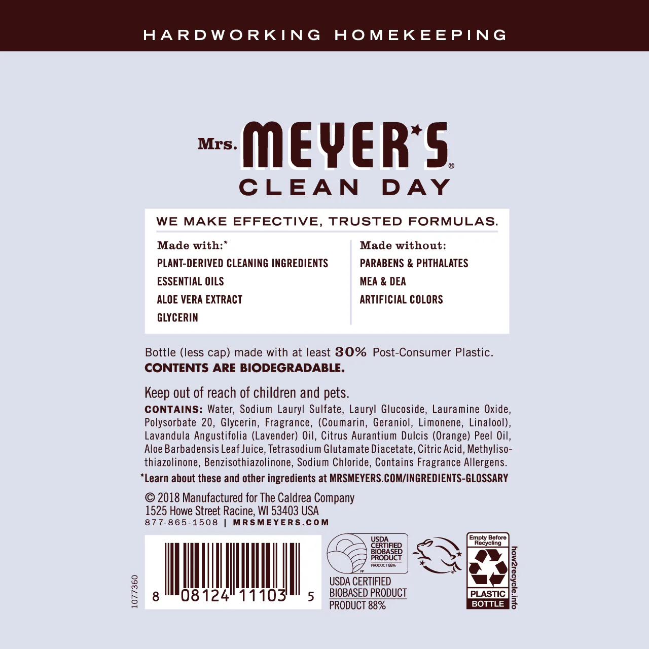 Mrs. Meyer's Lavender Dish Soap – 16oz - Image 2